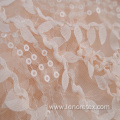 Knit Floral Lace Polyester Sequin Embroidery Mesh Fabric